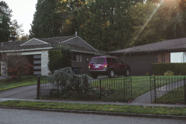 A car parked in a driveway.